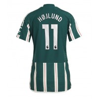 Dámy Fotbalový dres Manchester United Rasmus Hojlund #11 2023-24 Venkovní Krátký Rukáv